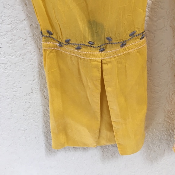Johnny Was embroidered yellow button up small - Picture 7 of 7
